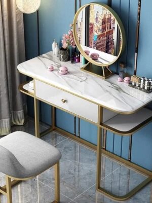Modern Dressing Mirror with Chair
