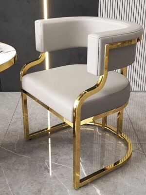 Modern White and Golden Chair