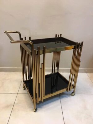 Black and Golden Serving Trolley