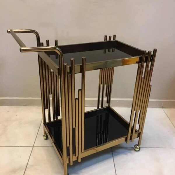 Black and Golden Serving Trolley