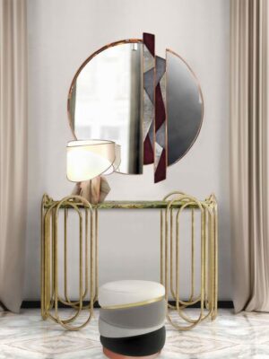Elite Dressing Mirror with Small Sofa