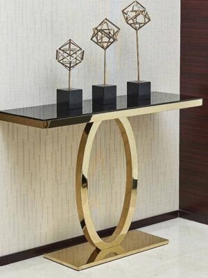 Modern Black and Golden Square Decoration Table