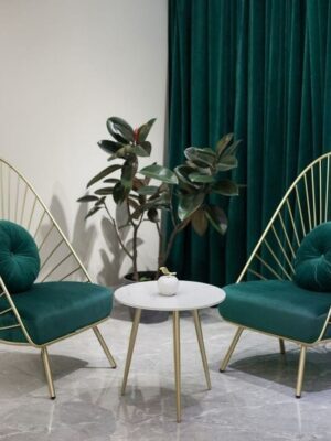 Modern Green Set of Table and 3 Chair